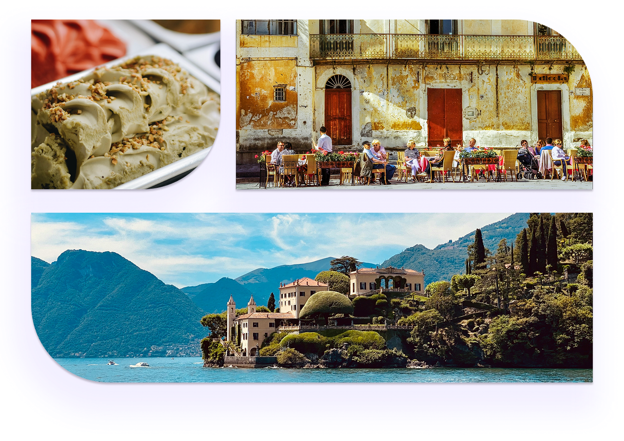 Highlights of food, architecture, and landscape from Northern Italy